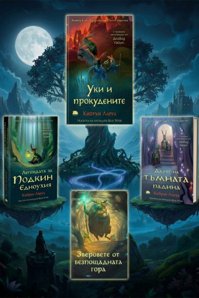 Банер на 5 книги- колекция „Петте царства“ от Кийрън Ларуд